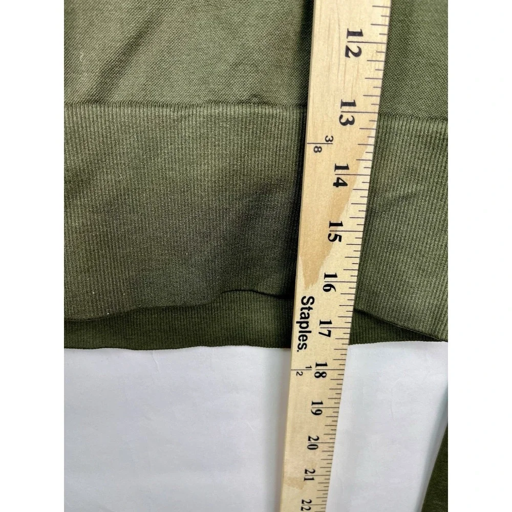 Offline By Aerie Olive Green Cropped Sidewalk Seamless Long Sleeve‎ Sz XL - Picture 2 of 8